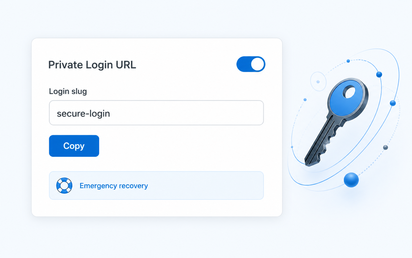 73PiXEL UI private login URL controls